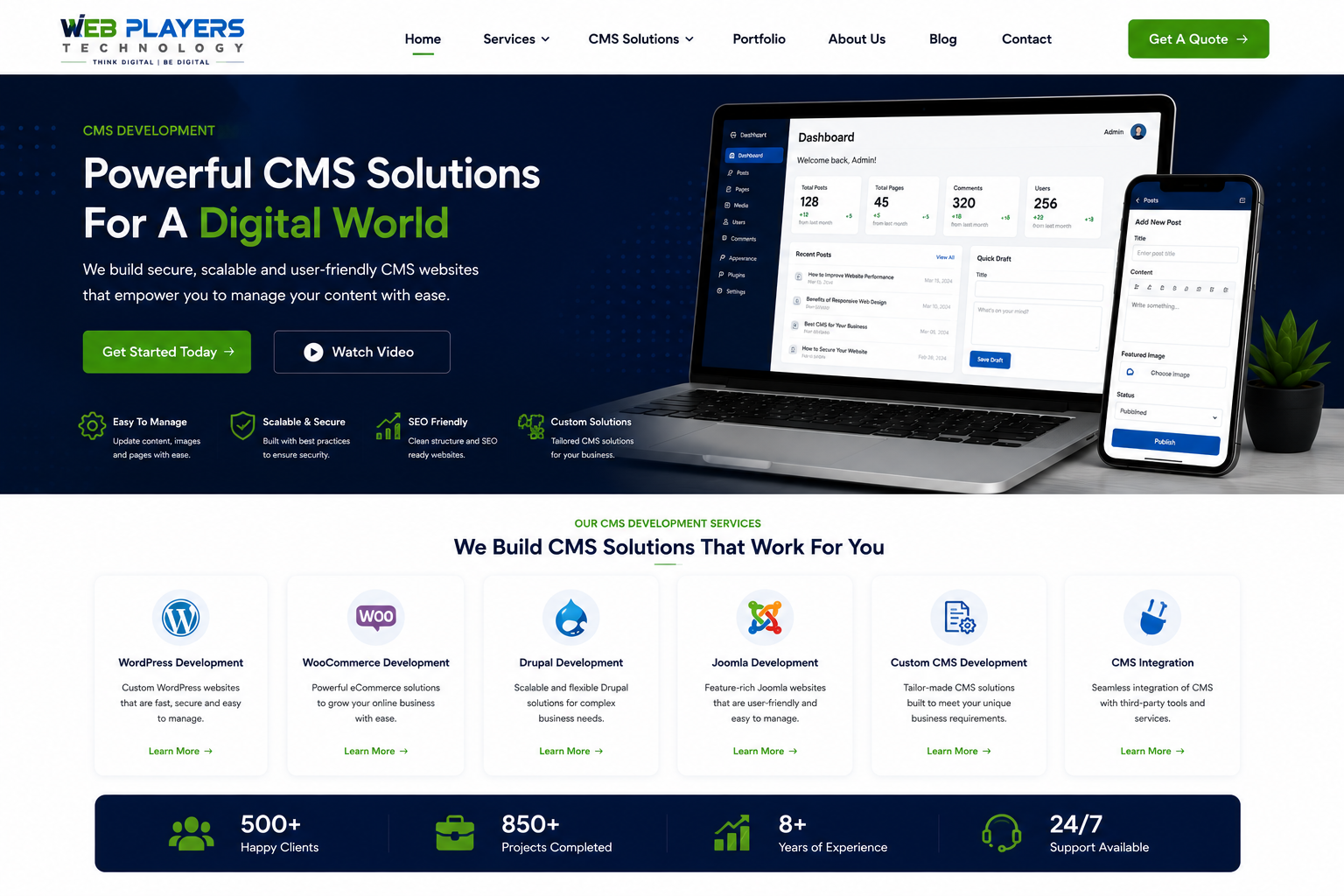 Trusted CMS Development Company in Connaught Place, Delhi Custom CMS Website Development Solutions